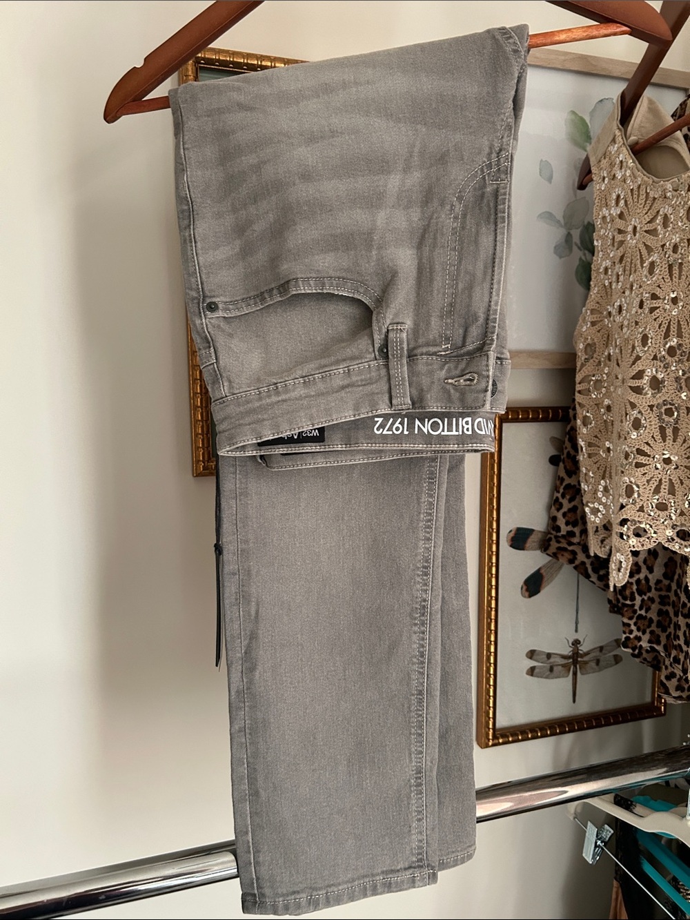 Buffalo David Bitton 32/32 ash x slim stretch Light Gray Jeans